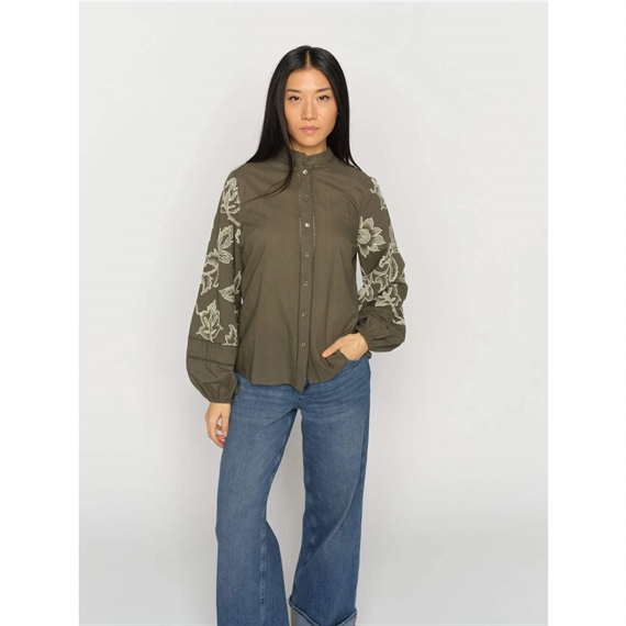 Mos Mosh Louis Line Skjorte, Olive Night